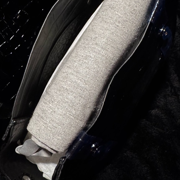 Vivienne Westwood Black Croc-Embossed small bag - Picture 6 of 9